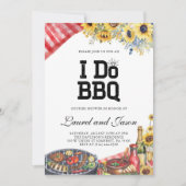 Ich mache GRILLEN Sonnenblume Rustikale Engagement Einladung (Vorderseite)