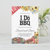 Ich mache GRILLEN Sonnenblume Rustikale Engagement Einladung (Stehend Vorderseite)