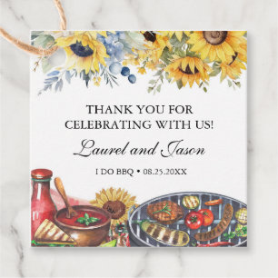 Ich mache GRILLEN Sonnenblume Rustikale Engagement Geschenkanhänger