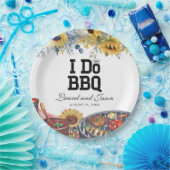 Ich mache GRILLEN Sonnenblume Rustikale Engagement Pappteller (Party)