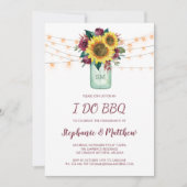 Ich mache GRILLEN Sonnenblumen Burgund Rose Licht Einladung (Vorderseite)