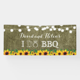 Ich mache GRILLEN Sonnenblumen Burlap Wedding Enga Banner
