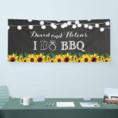 Ich mache GRILLEN Sonnenblumenkhalkboard Hochzeits Banner (Messe)