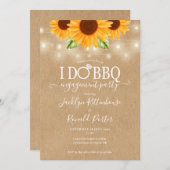 Ich mache GRILLEN Sonnenblumensaitenlicht Rustikal Einladung (Vorne/Hinten)