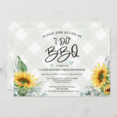 Ich mache GRILLEN Sunflower Buffalo Kariertes Brau Einladung (Vorne/Hinten)