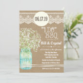 Ich mache GRILLEN Verlobung Dusche Einladung (Stehend Vorderseite)