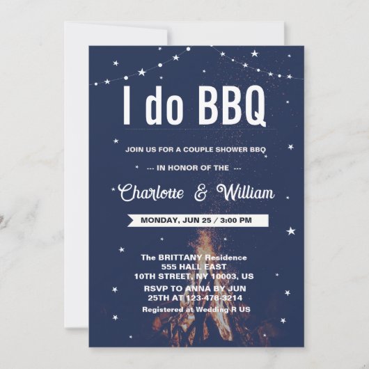 Ich mache GRILLEN Verlobung Hochzeit Paar Brautpar Einladung (Vorderseite)