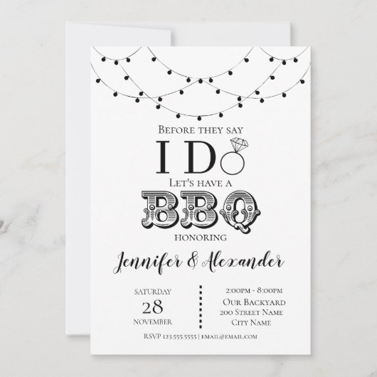 Ich mache Grillen-Verlobungs-Party-Paare duschen (Vorderseite)