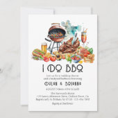 Ich mache GRILLEN Watercolor Backyard GRILLEN Polt Einladung (Vorderseite)