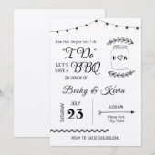 Ich mache GRILLEN Wedding Reception Einladung (Vorne/Hinten)