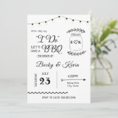 Ich mache GRILLEN Wedding Reception Einladung (Stehend Vorderseite)