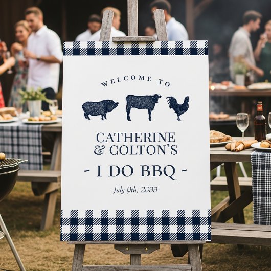 Ich mache GRILLEN Willkommenssigne Vintag Blue Gin Poster