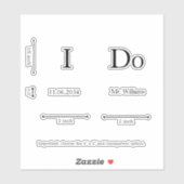 Ich mache Groom Wedding Schuhe Custom Vinyl Aufkleber (Blatt)