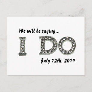Ich mache Hochzeit Bling Save the Date Einladung