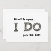 Ich mache Hochzeit Bling Save the Date Einladung (Vorne/Hinten)