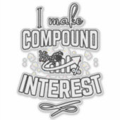 Ich mache Interesse Vinyl Sticker (Vorderseite)