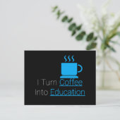 Ich mache Kaffee in Bildung Postkarte (Stehend Vorderseite)