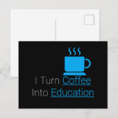 Ich mache Kaffee in Bildung Postkarte (Vorne/Hinten)