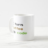 Ich mache Kaffee in Code Coffee Tasse (Vorderseite Links)