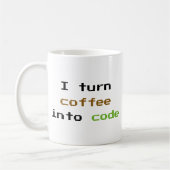 Ich mache Kaffee in Code Coffee Tasse (Links)