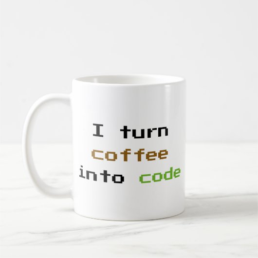 Ich mache Kaffee in Code Coffee Tasse (Links)