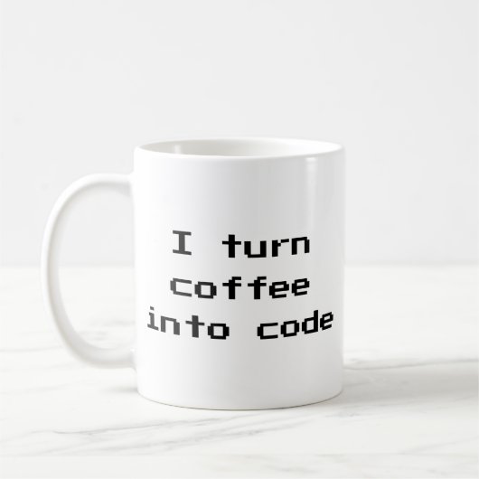 Ich mache Kaffee in Code Coffee Tasse (Links)