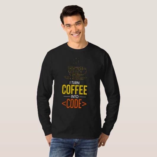 Ich mache Kaffee in Code Computer Geek Coder Progr T-Shirt (Vorne ganz)