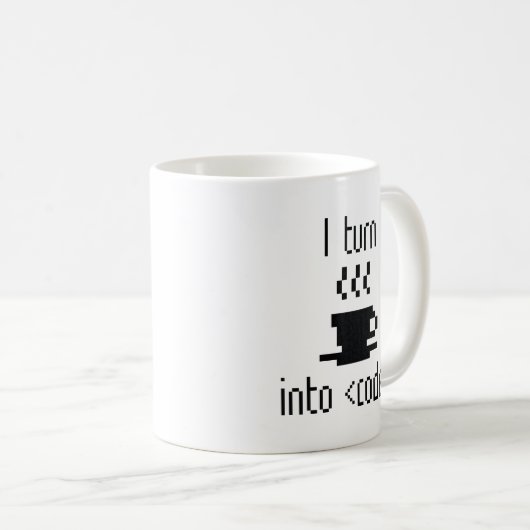 Ich mache Kaffee in Code Kaffeetasse (VorderseiteRechts)