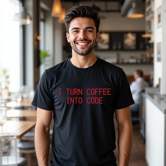 Ich mache Kaffee in Code T - Shirt Funny Food