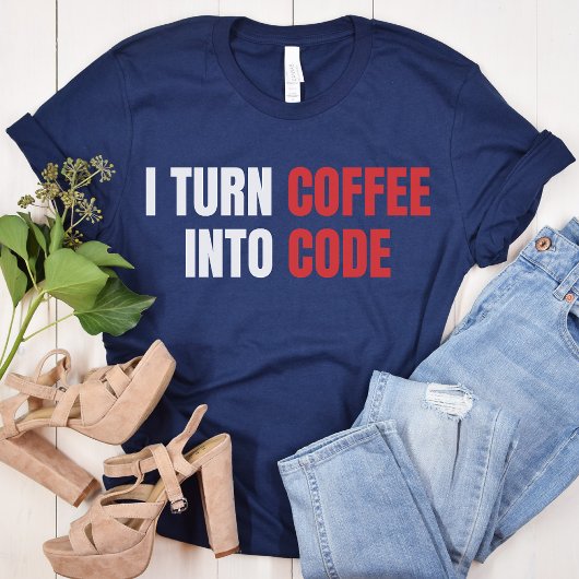 Ich mache Kaffee in Code, weibliche Coder, Program T-Shirt