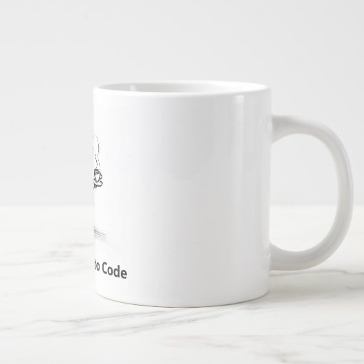 Ich mache Kaffee in Code. Witziger Schlamm für ihn Jumbo-Tasse (Rechts)