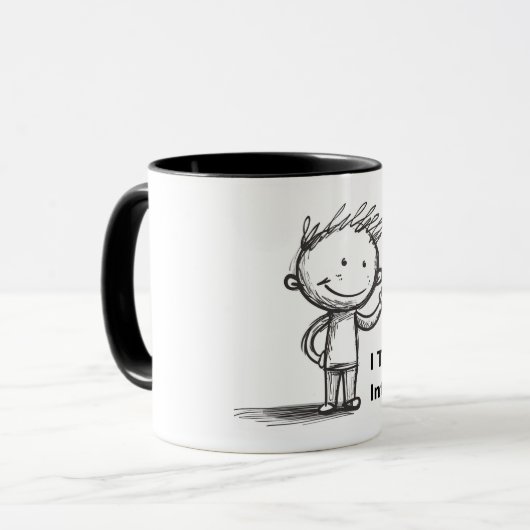 Ich mache Kaffee in Code. Witziger Schlamm für ihn Tasse (Vorderseite Links)