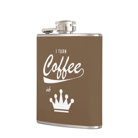 Ich mache Kaffee in KOMs Flachmann (Links)