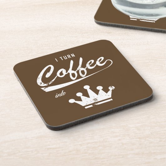 Ich mache Kaffee in KOMs Getränkeuntersetzer (Linke Seite)