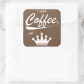 Ich mache Kaffee in KOMs Quadratischer Aufkleber (Tasche)