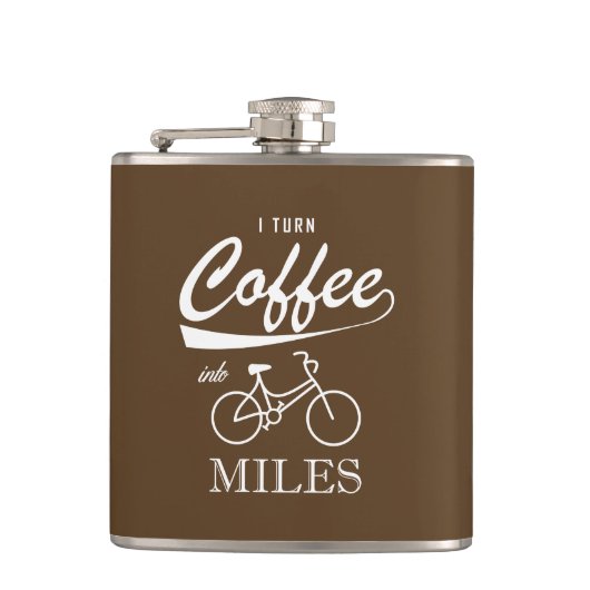 Ich mache Kaffee in Meilen Flachmann (Vorderseite)