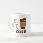 Ich mache Kaffee in Programmiercode Kaffeetasse (Vorderseite Links)