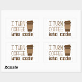 Ich mache Kaffee in Programmiercode Rechteckiger Aufkleber (Blatt)