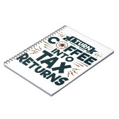 Ich mache Kaffee in Steuererklärung Buchhalter Vor Notizblock (Linke Seite)