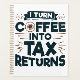 Ich mache Kaffee in Steuererklärung Buchhalter Vor Planer