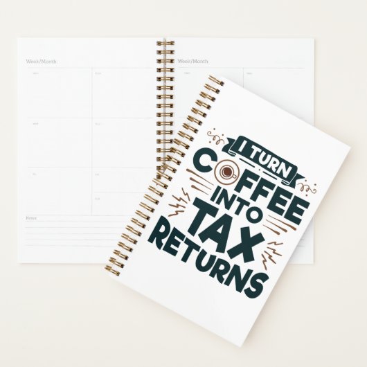 Ich mache Kaffee in Steuererklärung Buchhalter Vor Planer (Anzeige)