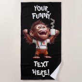 Ich mache Kaffee Strandtuch (Vorderseite)