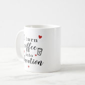 Ich mache Kaffee zu Bildung Kaffeetasse (Vorderseite Links)