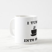 Ich mache Kaffee zu Code auf Kaffee-Tasse Kaffeetasse (Vorderseite Links)