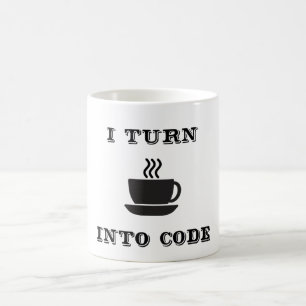 Ich mache Kaffee zu Code auf Kaffee-Tasse Kaffeetasse
