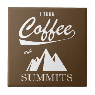 Ich mache Kaffee zu Gipfeln Fliese