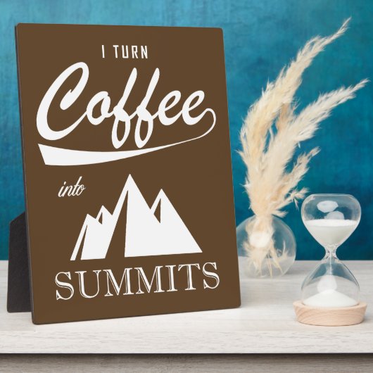 Ich mache Kaffee zu Gipfeln Fotoplatte (Seite)