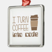 Ich mache Kaffee zu Programmierungscode Ornament Aus Metall (Links)