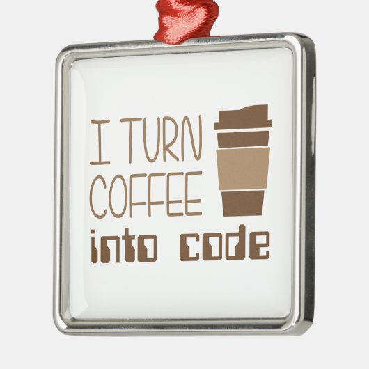 Ich mache Kaffee zu Programmierungscode Ornament Aus Metall (Links)