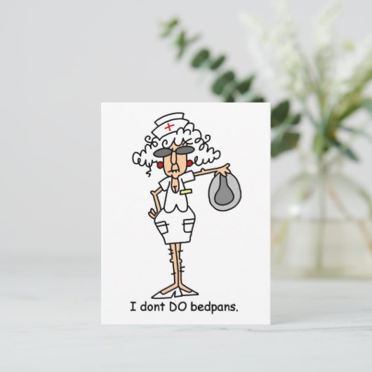 Ich mache keine Bettchen! Postkarte (Stehend Vorderseite)